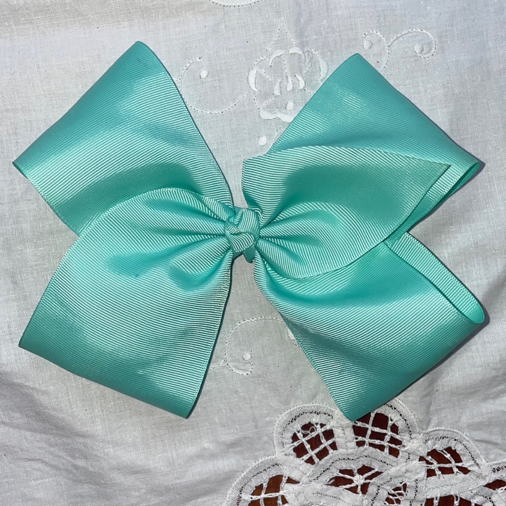 ⭐️ 3/$15 Girls Classic Aqua Blue Large Boutique Hair Bow